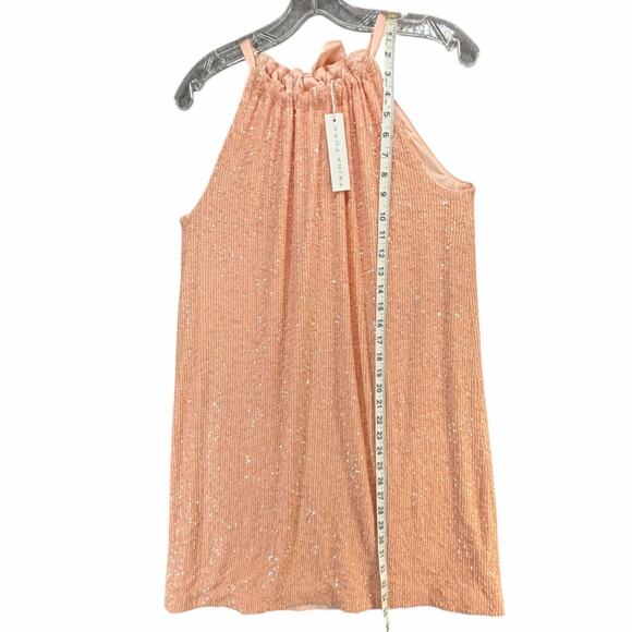 Trina Turk Daria Dress Womens XS Pink Sequined Halter Night Out Modern Glam - Picture 8 of 14